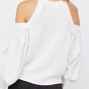 White Off Shoulder Summer Sweater